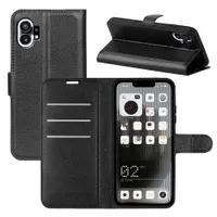 Casos de telefone para nada telefone 1 lichchee wallet capa de couro fivela magn￩tica com slots de cart￣o