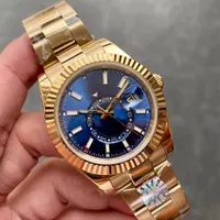 Mens Reloj 시계 스틸 자동 운동 소형 다이얼 사파이어 캘린더 41mm reloj 시계 스테인리스 스카이 스카이 파워 손목 시계 Montre de Luxe Watchs