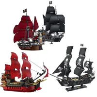 الكتل DIY DK 6001 6002 متوافق مع أسود لؤلؤة الملكة آن سفن الانتقام مجموعة لبنات البناء Mork Pirates Caribbean هدية T221022