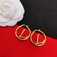 Mode Womens Big Circle einfache Ohrringe Hoop Ohrringe für Frauen hochwertige Lucyjewelry 21072103w263v