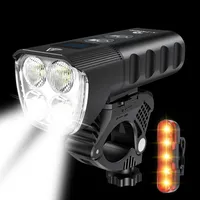 자전거 조명 x Tiger Bicycle Light Rainproof Flashlight USB 충전식 LED 2400 루멘 MTB 도로 전면 램프 액세서리 221022