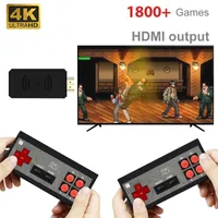Portable Game Players Video Console Handheld Player Mini Built in 1800 Classic 8 Bit s Dual Wireless pad HD/AV Output 221022