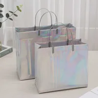 Bolsas de compras Bolsa transparente a laser fofa para mulheres bolsas claras holográfica de PVC Candy praia à prova d'água bolsa de sacola femme Bolso Moda T221022