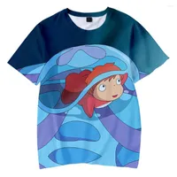 Camisetas para hombres Camiseta para niños Ponyo en la niña del acantilado dibujos animados