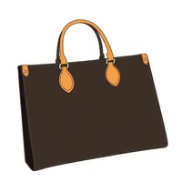 Grande Tamanho Classic Bag Style Cavias Cavias Brown Flor Black Mulher Ladies Handbag Tote Bolsa de compras Bulk Big Capcit297T