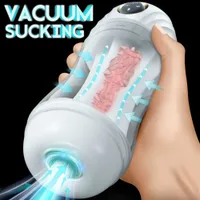 Masajeador pene copa copa succión masturbación masculina real vagina oral adulto chupado automático vibrador juguetes masturbador para hombres mamada máquina sexual