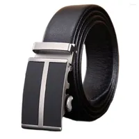 Belts Business Strap Mens Belt Luxury 2022 High Quality Fiber Leather Big Size 160 Cm 150 140 170 180 Automatic Buckle Formal
