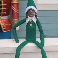 Рождественские украшения Snoop на кукле Elf Doll Long Bendy Toy Смешные подарки для подруги праздничное украшение Год 221022