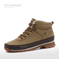 Boots DECARSDZ Snow 2022 Fashion Warm Short Plush Men Classic Leather Outdoor Waterproof Anti-Slip Shoes Winter W221024