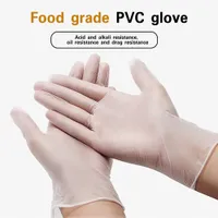 Guantes desechables al por mayor Protección de PVC PVC Transparente sin polvo para salones de belleza Food Food