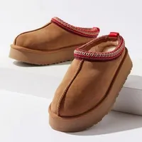 Botas de diseñador Mujeres australianas botas de nieve plataforma cálida de interior Australia Tazz Slipper House House Booties de pieles de piel