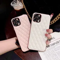 Cell Phone Cases Luxury Plating Leather Case For i 11 12 13 Pro Max Mini X XR XSMax 7 8 Plus SE 2022 Soft Full Camera Protection Cover Y2210