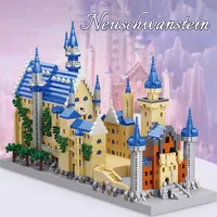 Blöcke Mini City New Swan Stone Castle Building Block World Moc Neuschwanstein berühmte Architektur Ziegelrätsel Spielzeug für Kinder Geschenke T221022