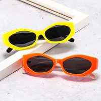 Sonnenbrille Mode Polygon Katze Eye Frauen retro farbenfrohe ovale Brillenschatten UV400 Männer Trends Sonnenbrille