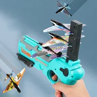 Juguetes de pistola Catapulta Avión Lanzador de aviones Conjunto de juguetes Aviones al aire libre