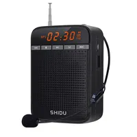 Portabla högtalare Shidu 10W röstförstärkare för lärare megafon aux ljudljudhögtalare inspelning fm radio med trådbunden mikrofon turné 221022