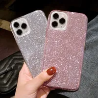 Cell Phone Cases Ottwn Solid Color Bling Glitter Case For i 12 Pro Max 13 11 Gradient Shiny Soft TPU Silicone Back Cover Coque Y2210