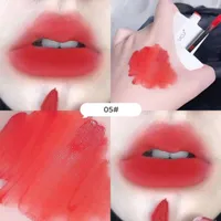 Lip Gloss Hudamoji Lipstick Matte Velvet Sexy Red Orange Tint Torno à prova d'água During Lipgloss Makeup Cosméticos Coreanos