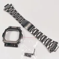 Bekijk banden GX56 Grijze horlogebanden en bezel voor GX56BB GXW-56 Metal Strap Pro Style Case Frame met gereedschap 316 roestvrij staal