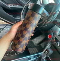 Luxury Cups 2022 New LED Smart Water Bottles Mug Temperature Display Cover Drinkware Fashion Designer Stainless Steel Coffee Tea Cup With Box VIP Gift VL-221013