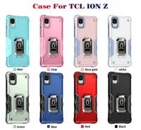 Anti shock Phone Cases Rugger Armor Silicone PC Case With Ring Holder For TCL ION Z