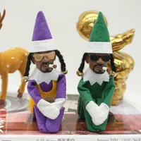 Snoop op een Stoop Christmas Elf -poppen spion op een gebogen hars huisdecoraties nieuwjaar kerstcadeau speelgoed