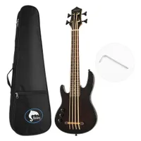 Batowanie na ukulele gitarę basową Fretted Electric Uku bass leworęczny styl z torbą koncertową