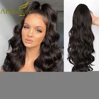 Synthetic AISI BEAUTY Ponytail Long Wavy Drawstring for Women clip in hair Black Fake Hair 221024