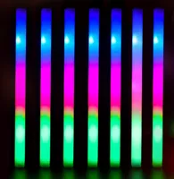 Party Decoration RGB LED Foam Glow Sticks Lighting In Dark Multi Color Stick For Wedding Concert Toys Customized Logo 220PCS5856046