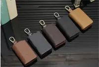 Mode New Car Key H￼lle M￤nnliche PU Lederschl￼sselhalterinnen Frauen Smart Housekeeper Rei￟verschluss Keychain Case Car Key Beutel Beutel Brieftasche Withbox