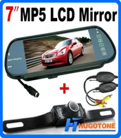 HD 7 -tums bil Bluetooth MP5 RearView Camera LCD Monitor Mirror Car Reversing LED NightVision Back Up Camera7801572