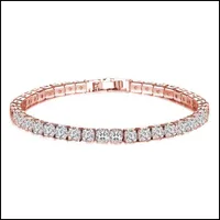 Bracele en bracelets de trois rang￩es de diamants de zircon en diamant Crystal de fashion dames bracelet cadeaux de No￫l drop livraison 2 dhez1