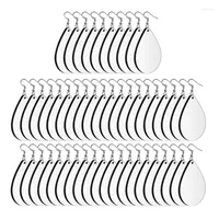 Dangle Earrings 50Pcs Sublimation Earring Blank Heat Transfer Wire Hooks Unfinished Wood Teardrop Pendants DIY Jewelry Crafts A5KE