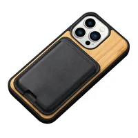 Obudowy magnetyczne drewniana osłona ochronna dla telefonu jabłkowego iPhone 14 13 Pro 12 Max xs nie żółty telefon komórkowy pokrowce na portfel wkładki do kieszonkowania odporna na szok