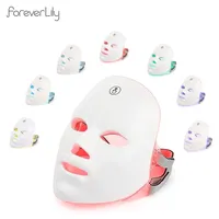 Yüz Bakım Cihazları USB Şarjı 7 Tolor Led Maske Pon Terapisi Cilt Gençleştirme Anti Akne Kırışıklık Çıkarma Parlatma 221024