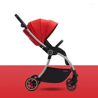 Carrinhos de bebê carrinho de bebê de luxo ajustável 3 em 1 portátil cenário alto reversível mamãe rosa viagens de viagem