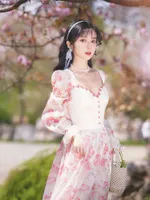 Casual jurken Romantische roze bloemenfee