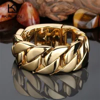 BANGGLE KALEN ALTA QUALITÀ 316 Acciaio inossidabile inossidabile bracciale d'oro Gold Bracciale da uomo pesante Colora Chunky Catena Bracciale Regali di gioielleria di moda Bracciale 221024