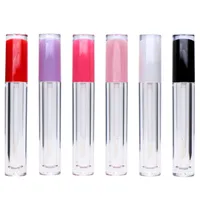 Vaste kleur 5 ml transparante verpakkingsflessen lipglossbuis kan worden bijgevuld met plastic lippenstift lippenstiftfles Diy Cosmetics Container LK332