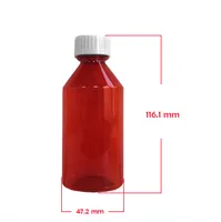 Pacote de 100 ml de 100 ml de pacote alto thclean kaw garrafas magro garrafa de tosse recipiente de xarope apenas garrafa de plástico