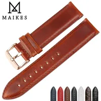 Bands de montre accessoires Maikes Sobros en cuir véritable 16 mm 17 mm 18 mm 19 mm 20 mm pour bande DW 221024