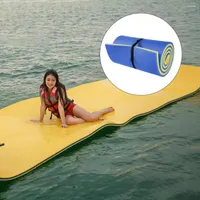 Frapages gonflables 180x55cm à eau en mousse flottante tapis flottants pavé de piscine matelas de couverture