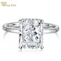 Pierścienie ślubne Wong Rain 100% 925 Sterling Srebrny Zmiażdżony lodowy krój Pierścionek zaręczynowy dla kobiet Fine Jewelry Hurtowa 221024