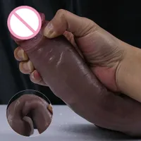 Seks oyuncak masajı gerçekçi yapay penis siyah dick gay yumuşak silikon penis ucuz yetişkinler oyuncak vantuz