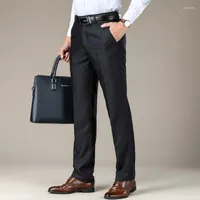 Calça masculina masculino casual masculino Four Seasons Alta qualidade Business Work Straight Work Pant Loose Suit Classic