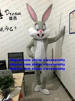 Bugs Bunny Rabbit Mascot Costume Adult Cartoon Character Outfit Suit varumärke Kampanj Födelsedag Grattis CX2038