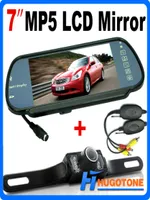 HD 7 -tums bil Bluetooth MP5 RearView Camera LCD Monitor Mirror Car Reversing LED NightVision Back Up Camera7941513