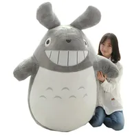 Dorimytrader Kawaii Japanischer Anime Totoro Plüschspielzeug großer gefüllter Soft Cartoon Totoro Kinderpuppenkatkissen für Kinder und Erwachsene2563499