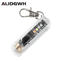 Alidgwh Torch Lighter Mini Flashlight Multi Function 400LM Keychain Light Owith UV Light RGB Color Type-C高速充電デイリーキャリー3123