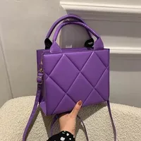 Вечерние сумки модельер -дизайнер для женщин роскошные квадратные квадратные плечо пурпурная сумочка для телефона переход по перекрестной ручной сумме